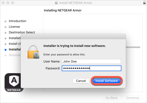 Install Software - Install NETGEAR VPN macOS